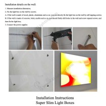 Super Slim Light Boxes Single Side Fabric Type - installation-2