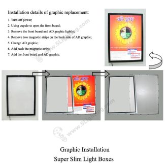 Super Slim Light Boxes Single Side New Magnetic type - Installation - 1