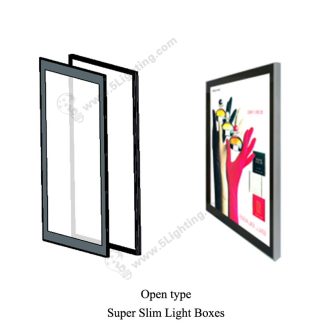 Super Slim Light Boxes Single Side New Magnetic type - Open Type