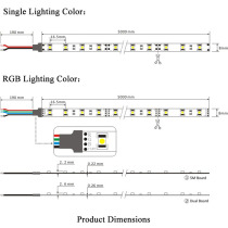 LED Strip Lights SMD 3528 600LEDs - Product Dimensions