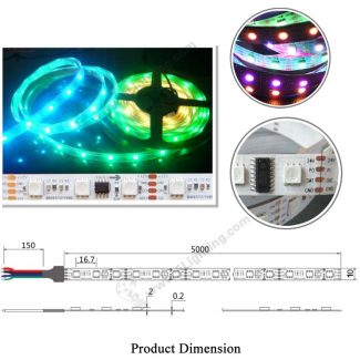 SMD 5050 DMX LED Strip - Product Dimension