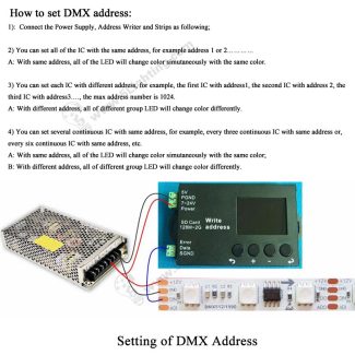 SMD 5050 DMX LED Strip - Setting DMX Adress