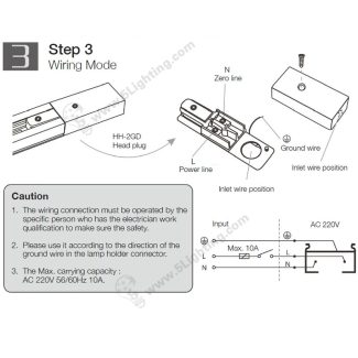 2 Circuit Track Lighting Parts - Installation Instruction - 3