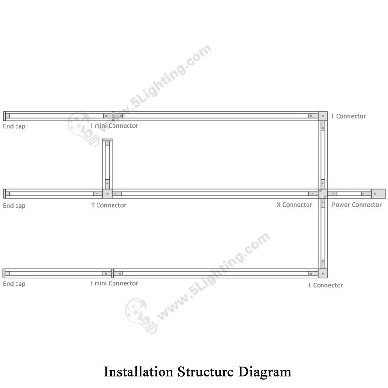 2 circuit track lighting parts, dual wire track light