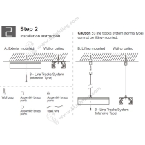 3 Circuit Track Lighting Parts - Installation Instruction - 2