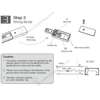 3 Circuit Track Lighting Parts - Installation Instruction - 3