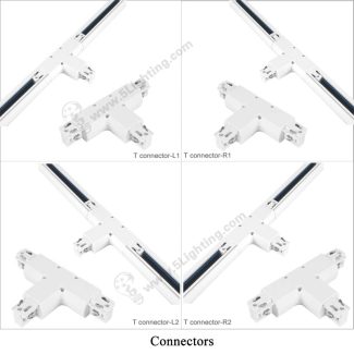 4 Circuit Track Lighting Parts – Round Shape - Connectors - 3