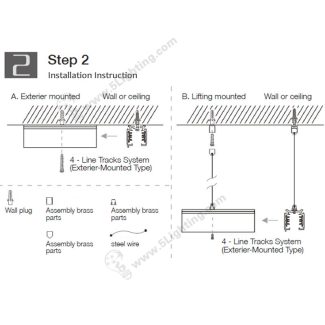 4 Circuit Track Lighting Parts – Installation Instruction - 2
