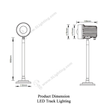 LED Track Lighting 5L-007K - Product Dimension