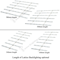 LED Lattice Backlight with Lens - Length Options