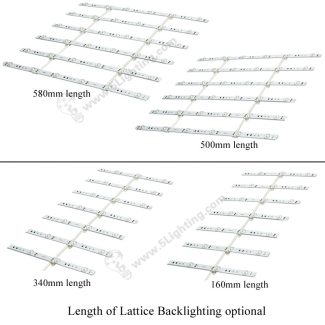 LED Lattice Backlight with Lens - Length Options