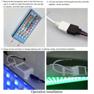 RGB LED Lattice Backlighting - operation installation