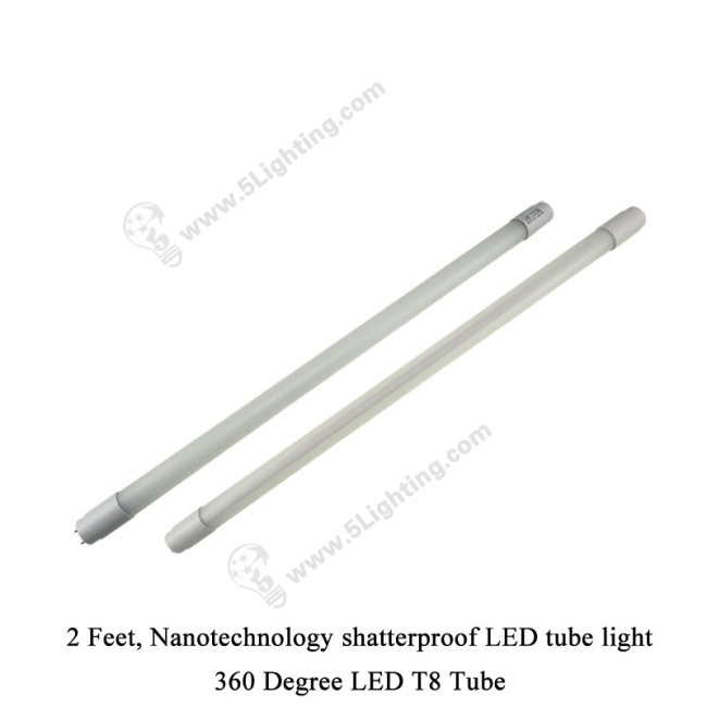 360 Degree LED T8 Tube - 2 Feet - 1 360 Degree LED T8 Tube - 2 Feet - 1