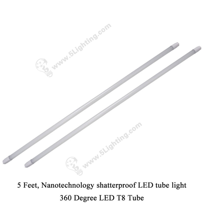 360 Degree LED T8 Tube - 5 Feet - 1 360 Degree LED T8 Tube - 5 Feet - 1