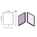 Fabric Light Boxes Single-sided - 28mm - Frame-Size