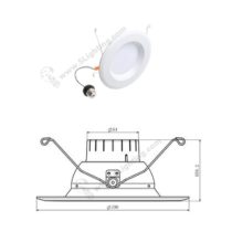 UL LED Downlight - 6 inch - Dimensions