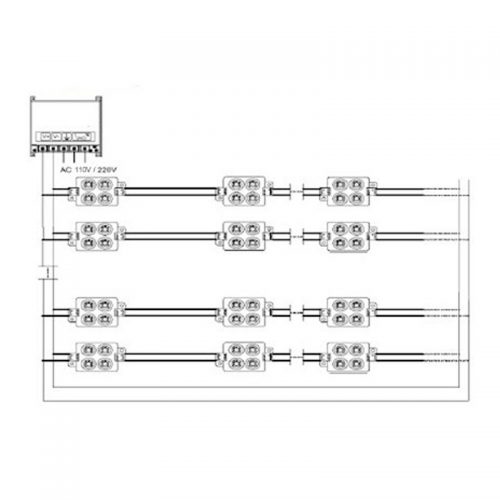 SMD 5730 LED Module 4pcs installation