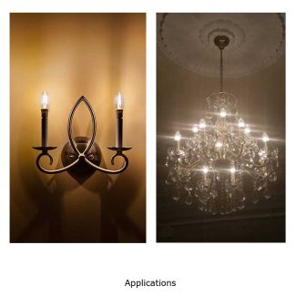 Dimmable Filament LED Candle 2w - b10 - applications -2