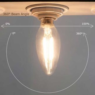 Dimmable Filament LED Candle 2w - b10 - lighting effects