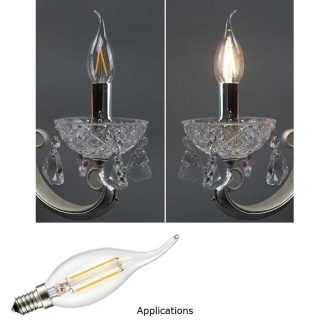 Dimmable Filament LED Candle 2w ca10 - applications - 3