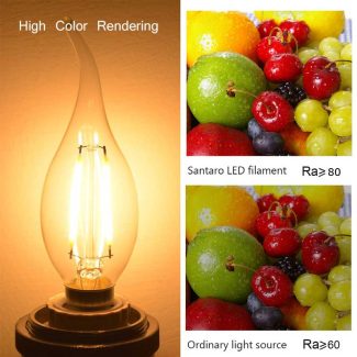 Dimmable Filament LED Candle 2w ca10 - CRI