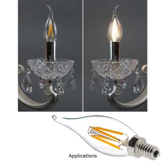 Dimmable Filament LED Candle - 4w - ca10 - applications - 3