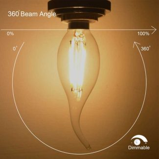 Dimmable Filament LED Candle - 4w - ca10 - lighting effects