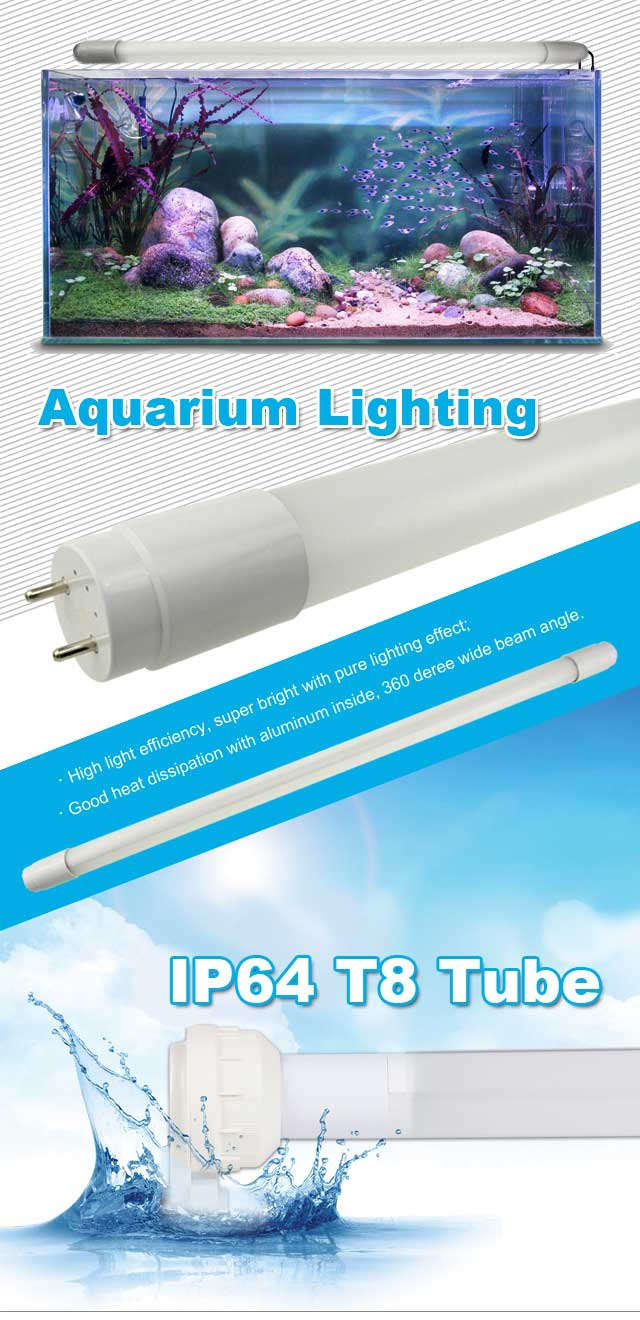 IP64 Aquarium Lighting Nano T8 Tube