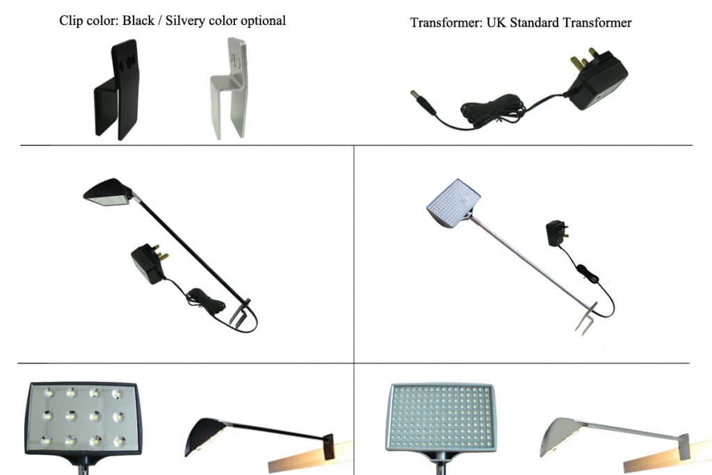 Octanorm system Panel Display Light - H clamp