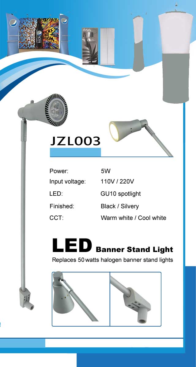 Roll up banner stand led display light JZL003