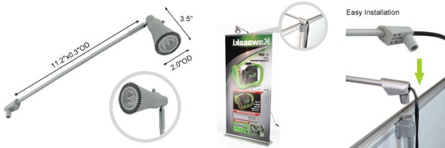 roll up display lights JZL003 Grey color roll up display lights JZL003 Grey color