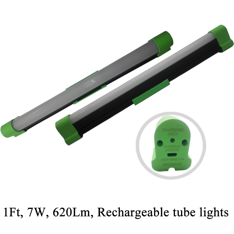 rechargeable tube lights 1 foot, emergency tube lights one foot,battery tube lighting 1 ft