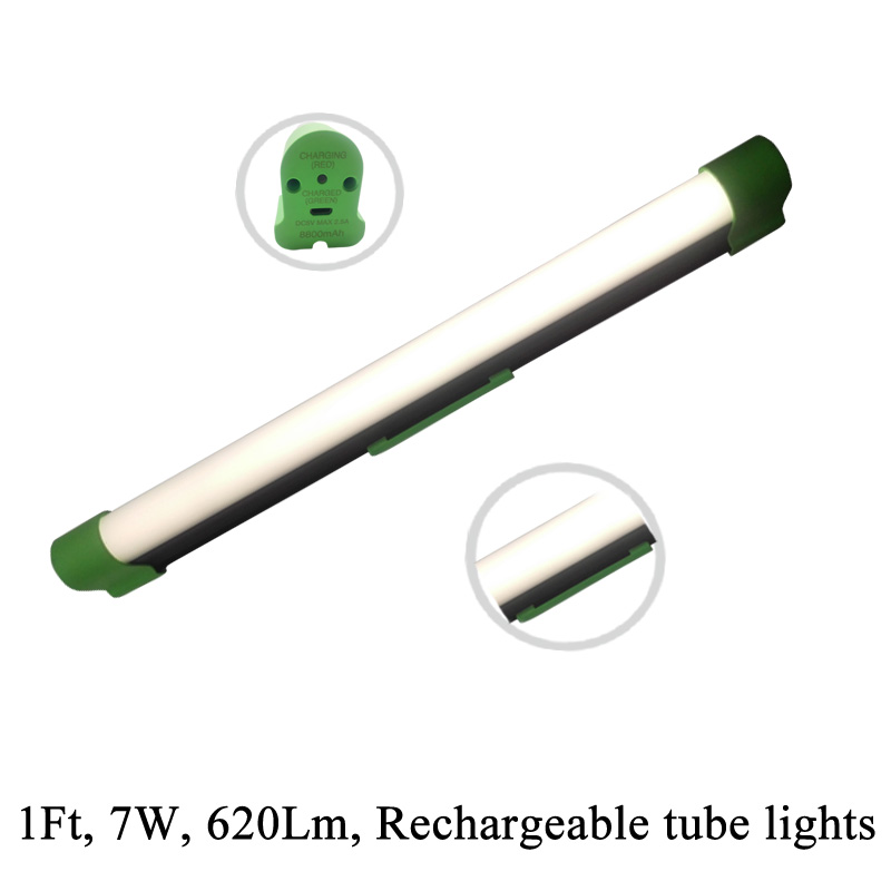 rechargeable led tube lights 1 foot, emergency led tube lights one foot,battery powered tube lighting 1 ft