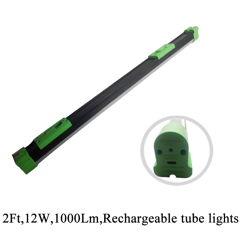 rechargeable led tube lights 2 feet, emergency led tube lights two feet,battery powered tube lighting 2 ft