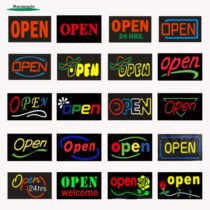 custom open signs, led custom open signage, open led sign
