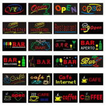 custom pattern signs, pattern open signage, welcome sign