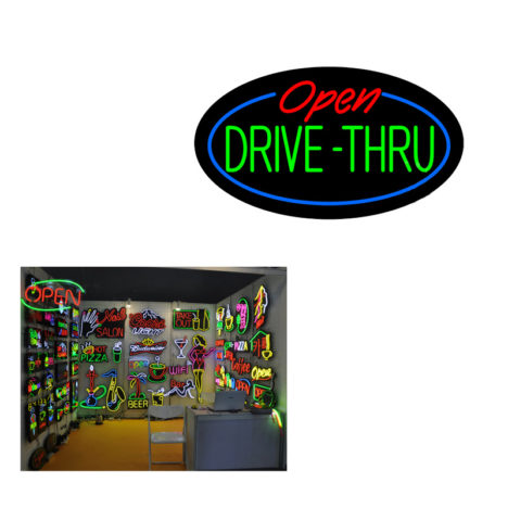 custom led neon open signs, oval led neon open signage, tailor led neon open sign