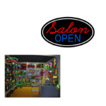 custom oval led neon open signs, tailored led neon open signage, customized led neon welcome sign