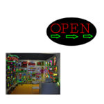 oval shape led neon open signs, led neon open signage oval, welcome sign oval