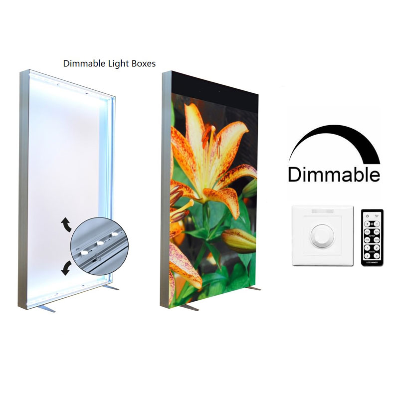 Dimmable LED Fabric Light Boxes Display