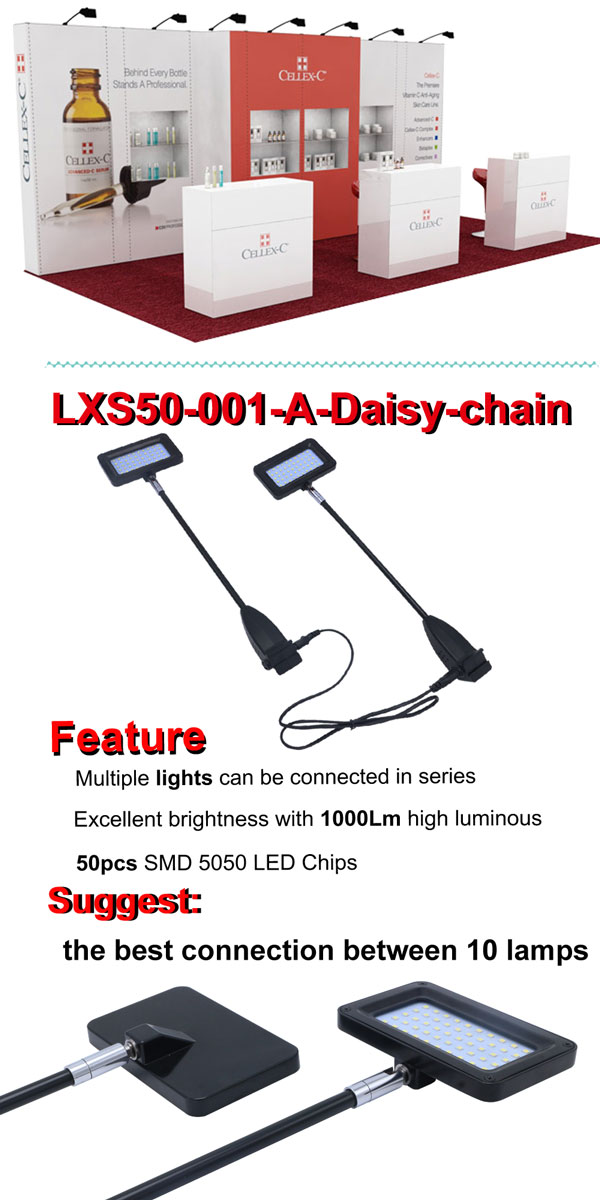 Linkable LED Display Lights for Pop-up / SGE / Octanorm exhibition