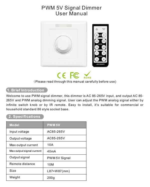 light box edge light dimmer