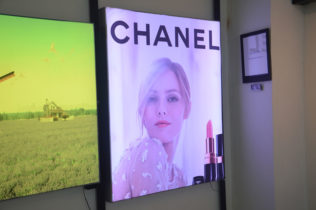 RGB led fabric light boxes colorful purple