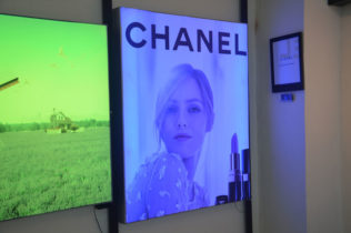 RGB led fabric light boxes colorful orchid