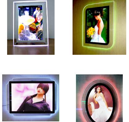 colorful RGB thin crystal light box display shapes