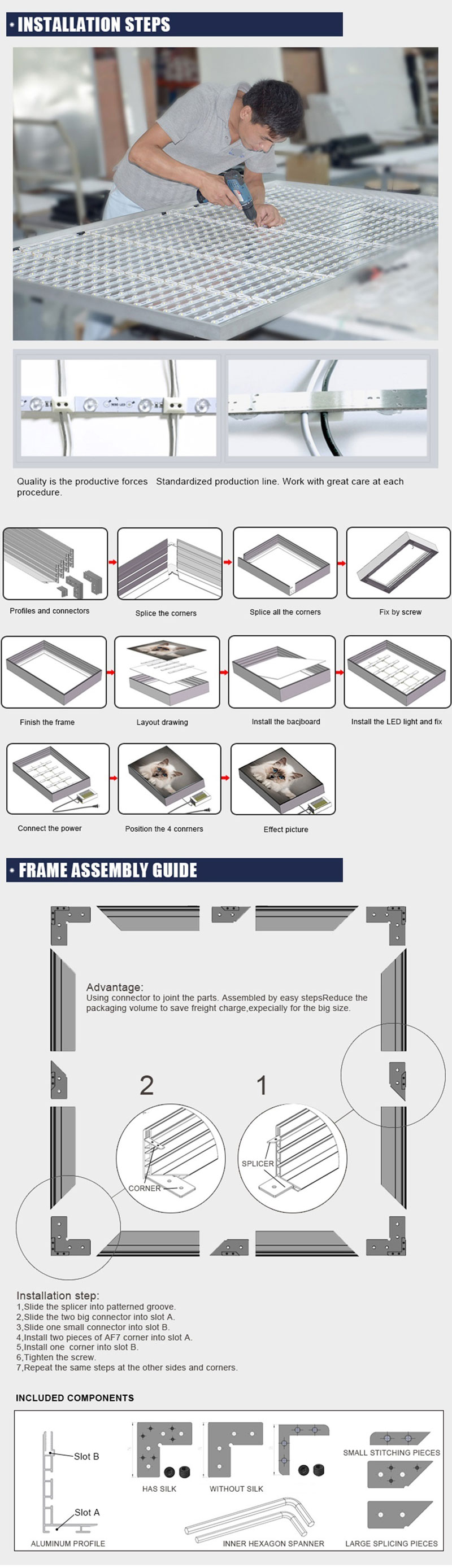 curtain back lights for light boxes