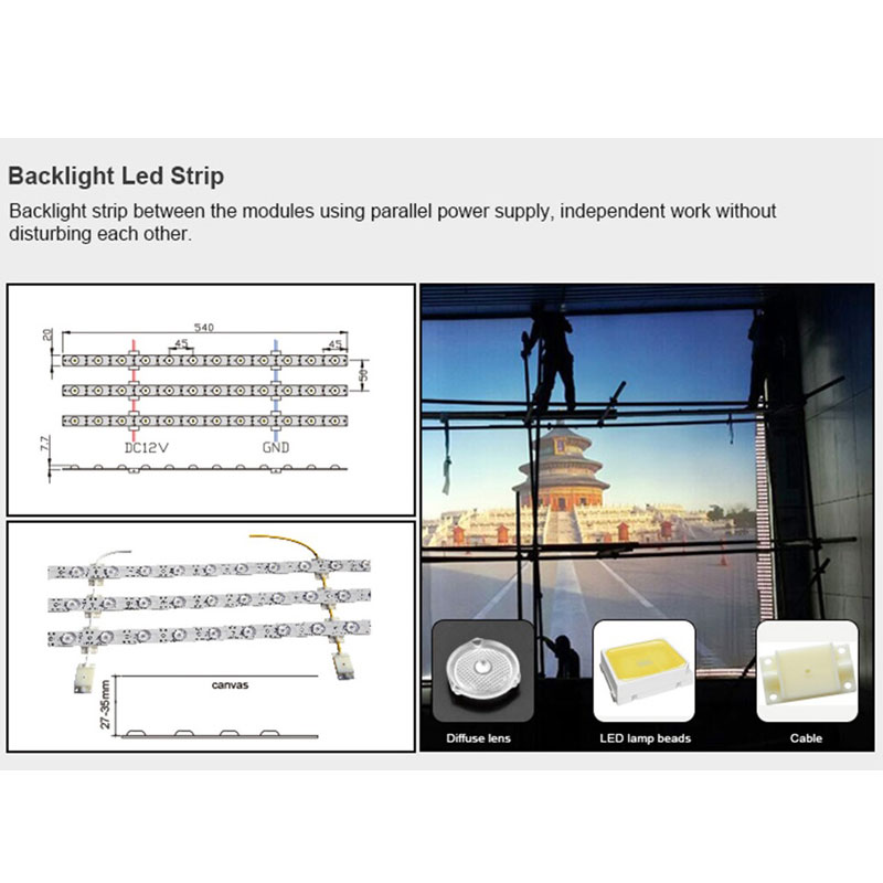 back-lit strip lights for lightbox