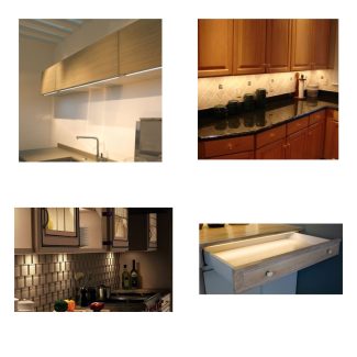 Surface mounted lighting aluminum extrusion for cabinet