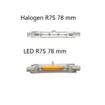 R7S LED Bulbs J Type 78 mm VS halogen